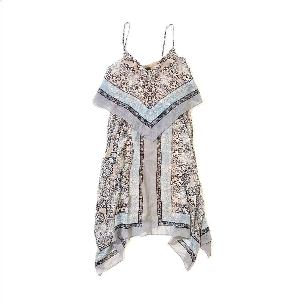 BCBGMaxAzria Novah Handkerchief Silk Chiffon Dress - Picture 7 of 11